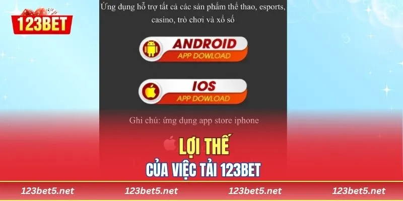 Lợi thế của việc tải 123bet